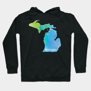 Michigan Watercolor Outline Hoodie